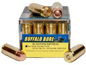 Buffalo Bore 50 Action Express Ammo 300 Grain Full Metal Jacket Box of 300