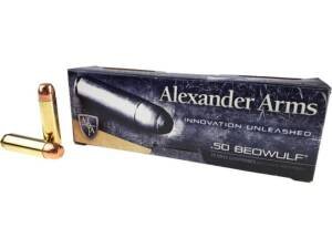 Alexander Arms 50 Beowulf Ammo 350 Grain Flat Nose Box of 500