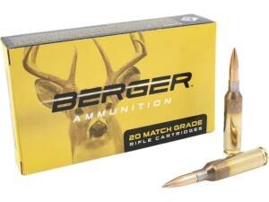 Berger Match Grade 6mm Creedmoor Ammo 95 Grain Classic Hunter Jacketed Hollow Point Box of 500