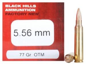 Black Hills 5.56x45mm NATO Ammo 77 Grain Open Tip Match Box of 1000