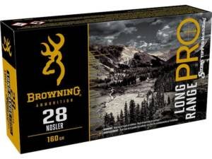 Browning Long Range Pro Match 28 Nosler Ammo 160 Grain Sierra Tipped MatchKing Polymer Tip Box of 300