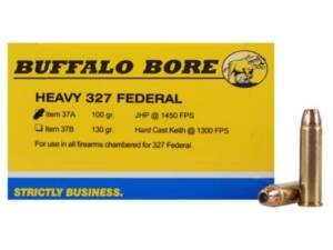 Buffalo Bore Outdoorsman 327 Federal Magnum Ammo 130 Grain Flat Nose Box of 500