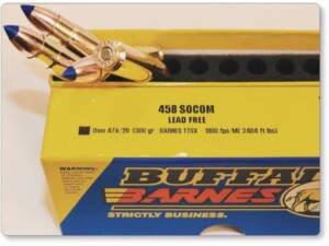 Buffalo Bore 458 Socom Ammo 300 Grain Barnes Triple-Shock X Solid Hollow Point Lead Free Box of 200