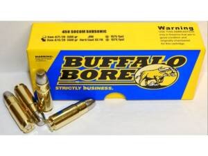 Buffalo Bore 458 Socom Ammo 500 Grain Flat Nose Box of 500