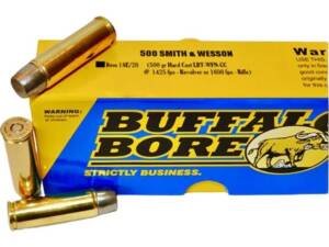 Buffalo Bore 500 S&W Magnum Ammo 500 Grain Hard Cast Lead Flat Nose Gas Check Box of 200