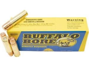 Buffalo Bore Dangerous Game 500 S&W Magnum Ammo 400 Grain Lehigh Match Solid Flat Nose Lead Free Box of 200
