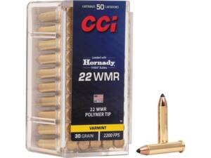 CCI 22 Winchester Magnum Rimfire (WMR) Ammo 30 Grain Polymer Tip box of 2000