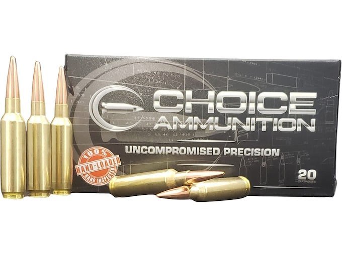 Choice 25 Creedmoor Ammo 135 Grain Berger Hybrid Hunter Jacketed Hollow Point Box of 300