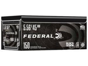 Federal Black Pack 5.56x45mm NATO Ammo 55 Grain Full Metal Jacket Case of 1000