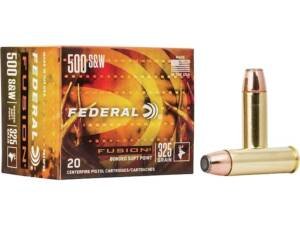 Federal Fusion 500 S&W Magnum Ammo 325 Grain Jacketed Hollow Point