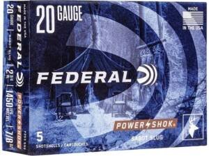 Federal Power-Shok 20 Gauge Sabot Slug 2-3/4" 7/8oz Box of 500