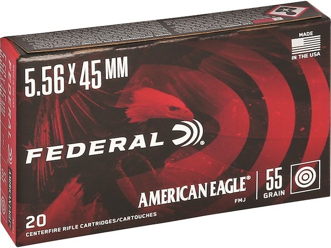 Federal Premium American Eagle 5.56x45mm NATO Ammo 55 Grain Full Metal Jacket Box of 1000