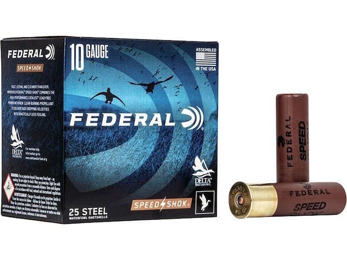 Federal Speed-Shok Waterfowl 10 Gauge Steel Ammo Box of 500