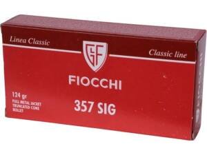Fiocchi 357 Sig Ammo 124 Grain Full Metal Jacket Box of 1000