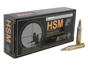 HSM Varmint Gold 204 Ruger Ammo 35 Grain Berger Varmint Jacketed Hollow Point Box of 500