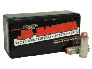 Magnum Research 50 Action Express Ammo 350 Grain Jacketed Soft Point Box of 250