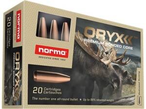 Norma Oryx 22-250 Remington Ammo 55 Grain Bonded Jacketed Soft Point Box of 500