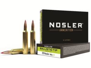 Nosler BT 28 Nosler Ammo 160 Grain Nosler Ballistic Tip Polymer Tip Box of 300