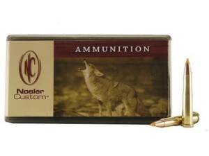 Nosler Custom 22 Hornet Ammo 40 Grain Nosler Ballistic Tip Polymer Tip Box of 500