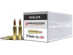 Nosler Varmageddon 22 Nosler Ammo 62 Grain Jacketed Hollow Point Box of 500