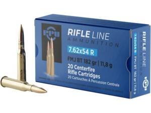 PPU 7.62x54mm Rimmed Russian Ammo 182 Grain Full Metal Jacket Box of 500