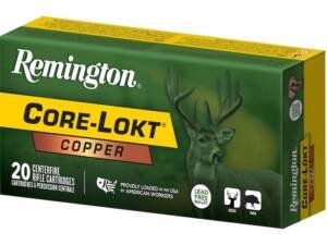 Remington Core-Lokt Copper 360 Buckhammer Ammo 160 Grain Solid Hollow Point Lead Free Box of 500