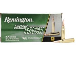 Remington Premier Match 224 Valkyrie Ammo 90 Grain Sierra MatchKing Jacketed Hollow Point Box of 500