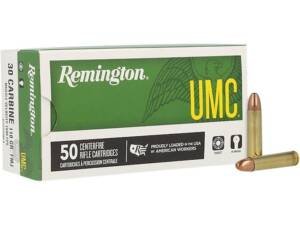 Remington UMC 30 Carbine Ammo 110 Grain Full Metal Jacket