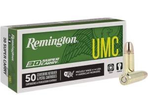 Remington UMC 30 Super Carry Ammo 100 Grain Full Metal Jacket Box of 1000