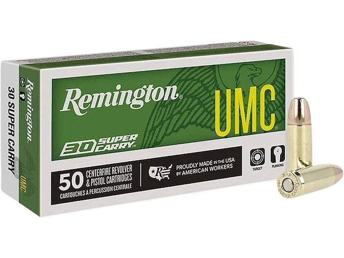 Remington UMC 30 Super Carry Ammo 100 Grain Full Metal Jacket Box of 1000