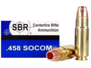 SBR 458 Socom Ammo 250 Grain Barnes Triple-Shock X Solid Hollow Point Lead Free Box of 100