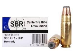 SBR 458 Socom Ammo 300 Grain Hornady Interlock Jacketed Hollow Point Box of 500
