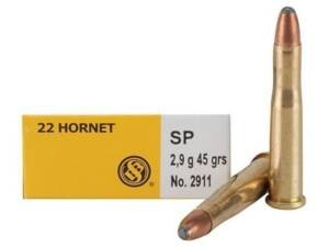 Sellier & Bellot 22 Hornet Ammo 45 Grain Jacketed Soft Point Box of 1000