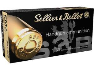 Sellier & Bellot 357 Sig Ammo 140 Grain Full Metal Jacket Box of 1000
