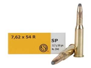 Sellier & Bellot 7.62x54mm Rimmed Russian Ammo 180 Grain Jacketed Soft Point Box of 1000