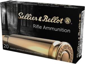 Sellier & Bellot 8x57mm JRS (8mm Rimmed Mauser) (323 Diameter) Ammo 196 Grain Jacketed Soft Point Box of 500