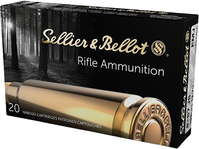 Sellier & Bellot 8x57mm JS Mauser (8mm Mauser) (323 Diameter) Ammo 196 Grain Full Metal Jacket Box of 500