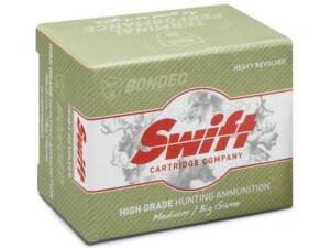 Swift High Grade Heavy Revolver 500 S&W Magnum Ammo 325 Grain Swift A-Frame Bonded Jacketed Hollow Point Box of 200
