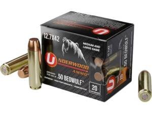 Underwood 50 Beowulf Ammo 350 Grain Full Metal Jacket Box of 500