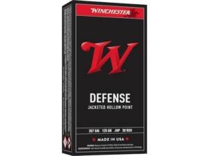 Winchester Defense 357 Sig Ammo 125 Grain Jacketed Hollow Point Box of 1000