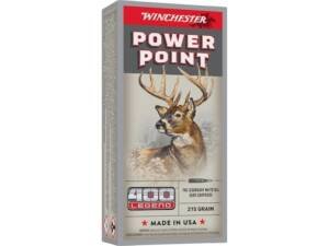 Winchester Power Point 400 Legend Ammo 215 Grain Jacketed Soft Point Box of 500