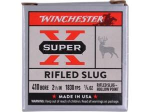 Winchester Super X 410 Rifled Slug 2-1/2" 1/4oz box of 500 rounds