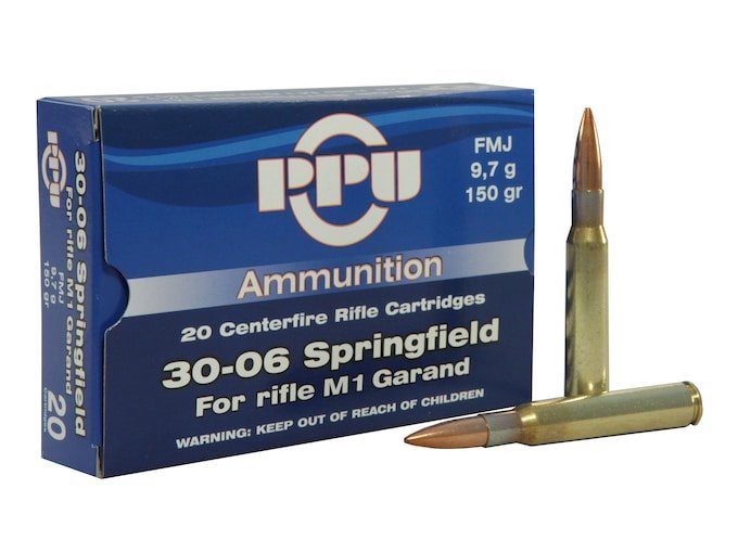 PPU M1 Garand 30-06 Springfield Ammo 150 Grain Full Metal Jacket Box Of 1000
